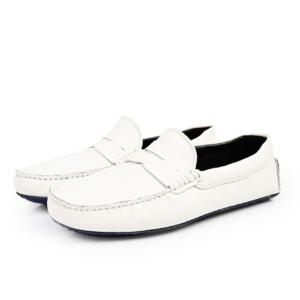 Mocassin En Cuir - Blanc
