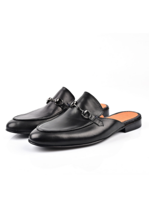 Mule Mocassin En Cuir - Noir