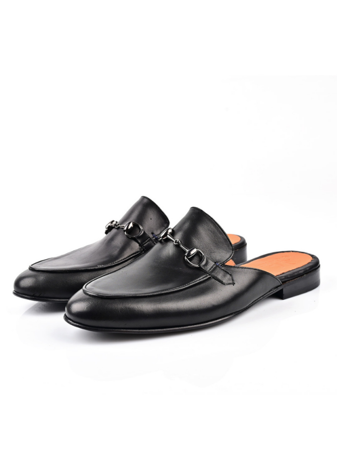 Mule Mocassin En Cuir - Noir