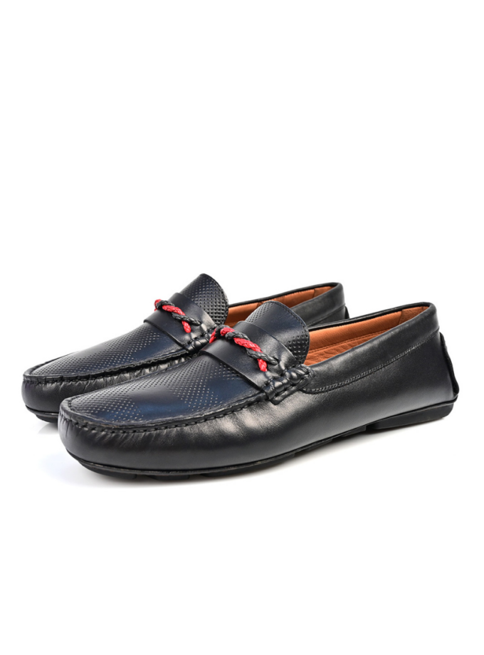 Mocassin En Cuir - Noir
