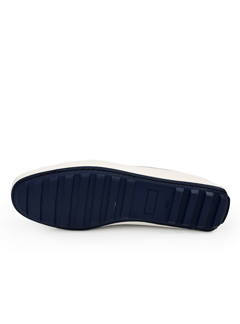 Mocassin En Cuir - Blanc – Image 5