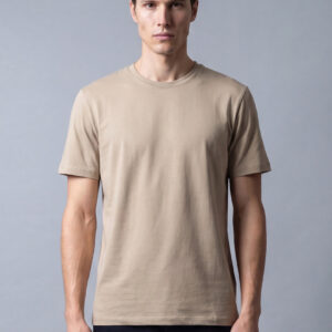 T-shirt Uni Fil D’Écosse Mercerisé - Beige