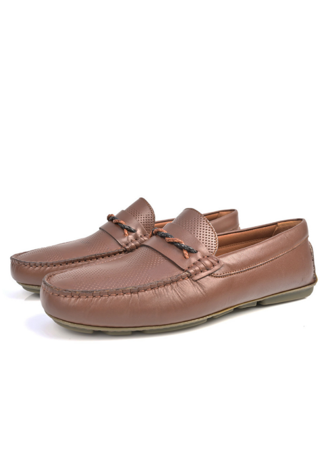 Mocassin En Cuir - Marron