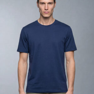 T-shirt Uni Fil D’Écosse Mercerisé - Bleu